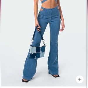 Kira Cut-Out Flared Jeans